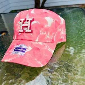 NWT Houston Astros Cap Hat Women Adjustable Pink Camouflage Cotton New